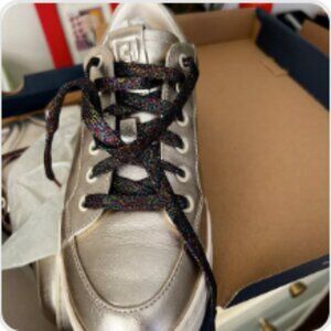 Cole Hahn Gold Platform Sneakers